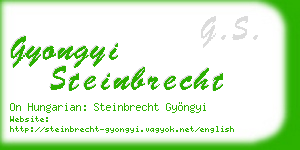gyongyi steinbrecht business card
